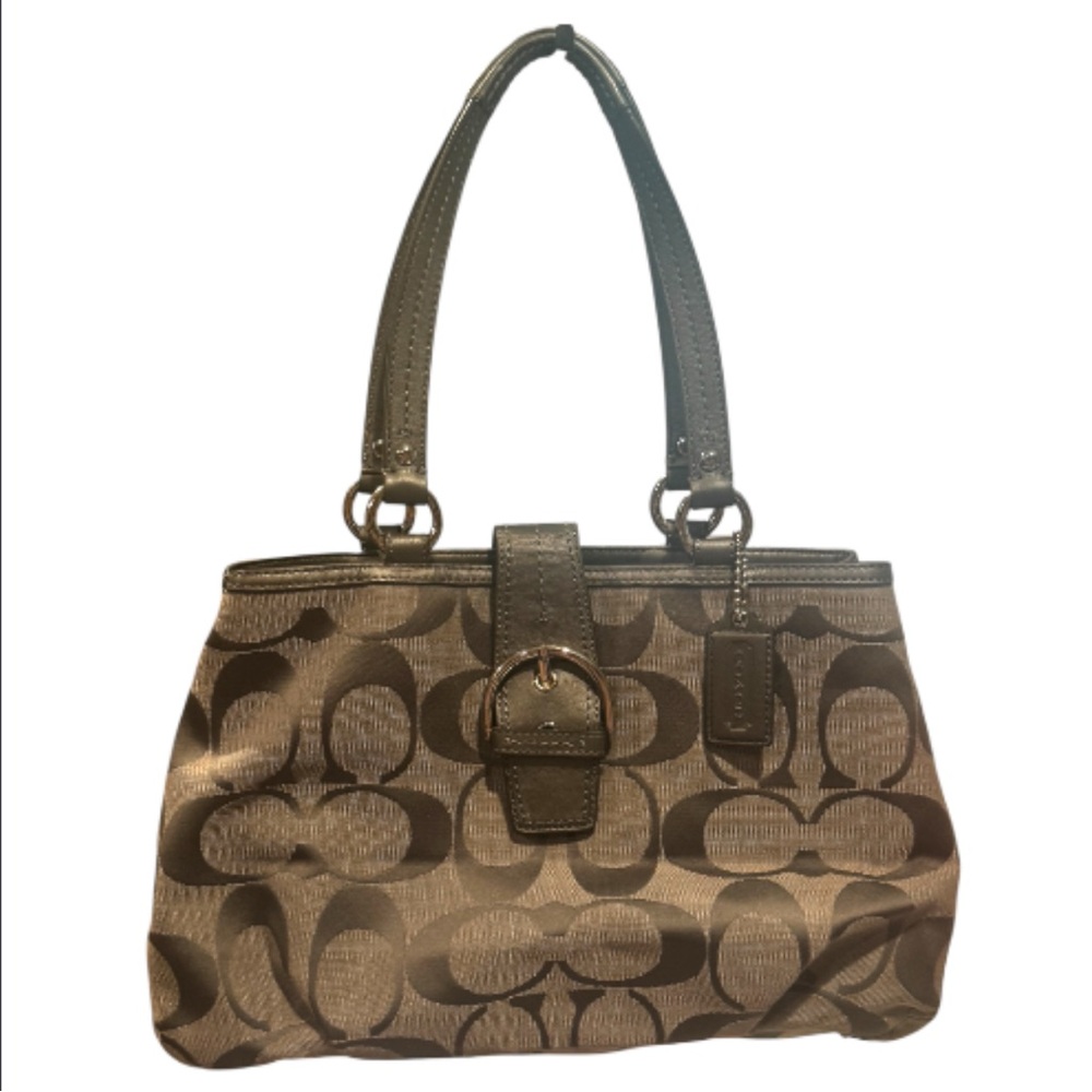 Coach Grey Signature Tote Bag